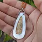 AMBER CRAZY LACE AGATE PENDANT