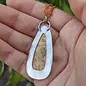 Seismic Silver AMBER CRAZY LACE AGATE PENDANT