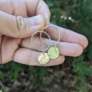 HAMMERED CIRCLES EARRINGS