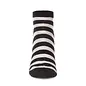 MEMOI BLACK  STRIPE SHORTIE SOCK
