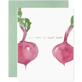 CARD YOU MAKE MY HEART BEET BLANK INSIDE