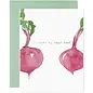 CARD YOU MAKE MY HEART BEET BLANK INSIDE