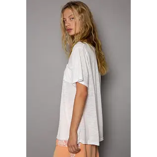 WHITE  FEATHERWEIGHT TEE SHIRT