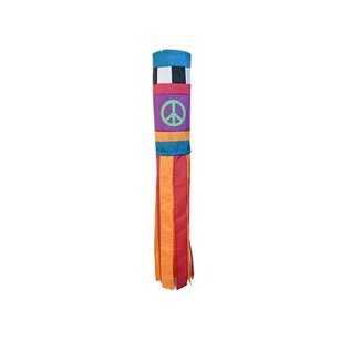 WIND'S EDGE 36" PEACE SIGN WIND SOCK - ASST COLORS