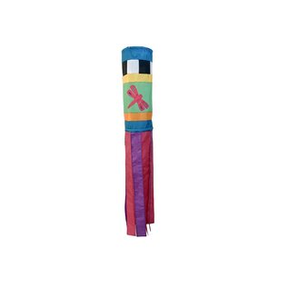 WIND'S EDGE 48" DRAGONFLY WIND SOCK - ASST COLORS