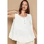 SALE! LOOSE SLEEVELESS RUFFLE TOP