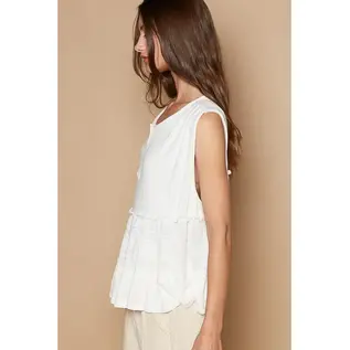 SALE! LOOSE SLEEVELESS RUFFLE TOP