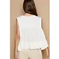 SALE! LOOSE SLEEVELESS RUFFLE TOP