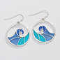 BLUE WAVE EARRINGS - CIRCLE