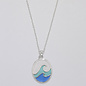BLUE WAVE NECKLACE - OVAL