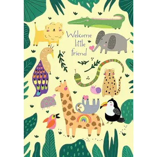 BABY CARD WELCOME LITTLE FRIEND