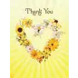 Thank You Card Heart of Flowers