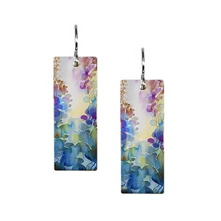 ARTISTA PURPLE RAIN RECTANGLE EARRINGS