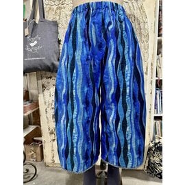 KAMALA DESIGNS JESSE CROP PANT- COBALT KELP - LARGE