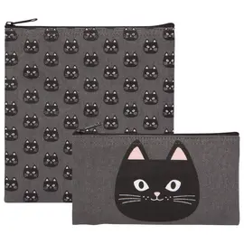 SET OF 2 KITTY POUCHES