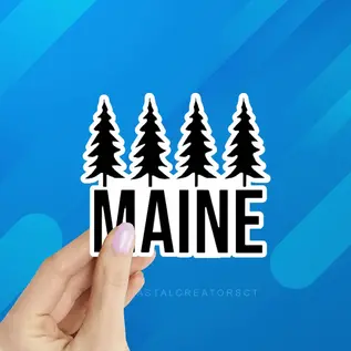 MAINE TREES STICKER