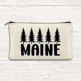 MAINE TREES ZIP POUCH