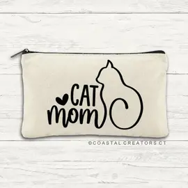 CAT MOM ZIP POUCH