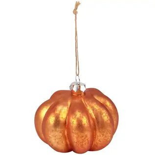GLASS PUMPKIN ORNAMENT