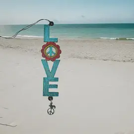 RECYCLED METAL LOVE ORNAMENT