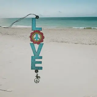 RECYCLED METAL LOVE ORNAMENT