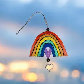RAINBOW RECYCLED METAL ORNAMENT