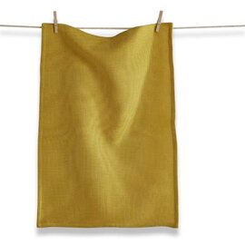 WAFFLE WEAVE DISH TOWEL- OCHRE