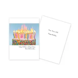 BIRTHDAY  CARD -  CAKE ON FIRE