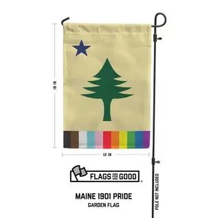 FLAGS FOR GOOD MAINE PRIDE GARDEN FLAG