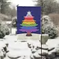 HOLIDAY TREE  PRIDE GARDEN FLAG