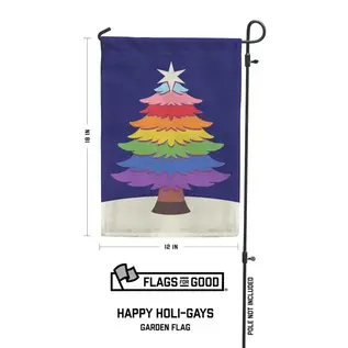HOLIDAY TREE  PRIDE GARDEN FLAG