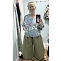 KAMALA DESIGNS MAGGIE TOP - KAFFE FASSET ASIAN CIRCLES- SIZE M/L