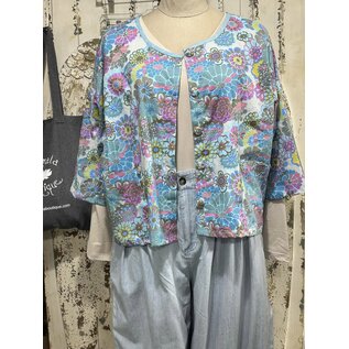 KAMALA DESIGNS MAGGIE TOP - KAFFE FASSET ASIAN CIRCLES- SIZE M/L