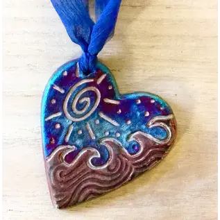 RAKU BLESSED HEART - OCEAN