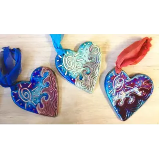 RAKU BLESSED HEART - OCEAN