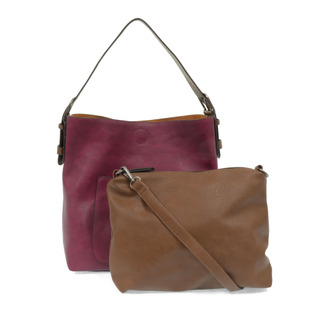 HOBO BAG - BLACK / CEDAR HANDLE