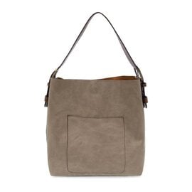 HOBO BAG - HEATHER GREY / COFFEE HANDLE