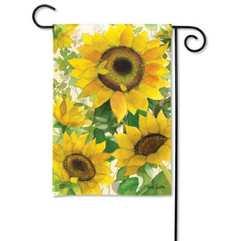 GATHERING SUNFLOWERS GARDEN FLAG
