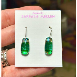 BARBARA MELLEN Handcrafted Dichroic Glass Earrings  #2