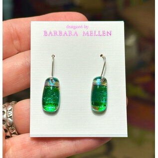 BARBARA MELLEN Handcrafted Dichroic Glass Earrings  #2
