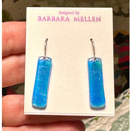 BARBARA MELLEN Handcrafted Dichroic Glass Earrings  #3