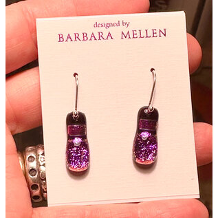 BARBARA MELLEN Handcrafted Dichroic Glass Earrings  #4