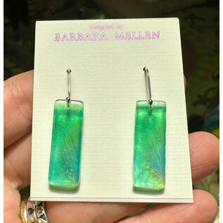 BARBARA MELLEN Handcrafted Dichroic Glass Earrings  #6