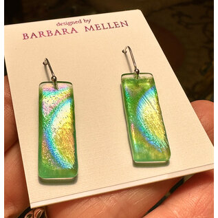BARBARA MELLEN Handcrafted Dichroic Glass Earrings  #6