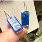 BARBARA MELLEN Handcrafted Dichroic Glass Earrings  #15