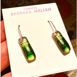 BARBARA MELLEN Handcrafted Dichroic Glass Earrings  #18