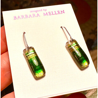 BARBARA MELLEN Handcrafted Dichroic Glass Earrings  #18