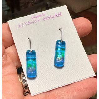 BARBARA MELLEN Handcrafted Dichroic Glass Earrings  #20