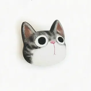 SO ADORABLE CAT FACE PIN