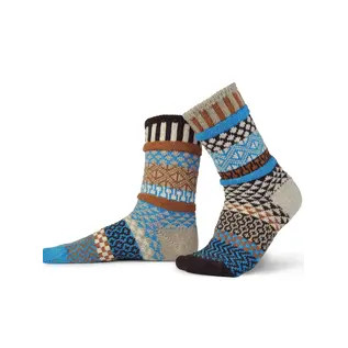 SOLMATE SOCKS - MISMATCH WOOL - WALNUT